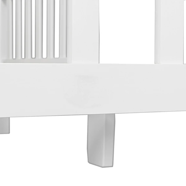 Wooden Baby Toddler Bed Children Bedroom Furniture with Safety Guardrails White view 5