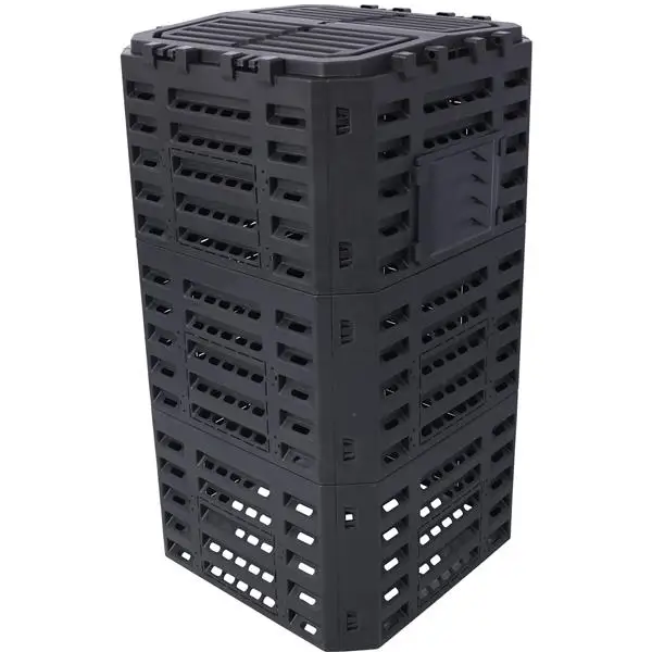 Garden Composter Bin Made from Recycled Plastic – 132 Gallons (500Liter) Large Compost Bin - Create Fertile Soil with Easy Assembly, Lightweight, Aerating Outdoor Compost Box view 4