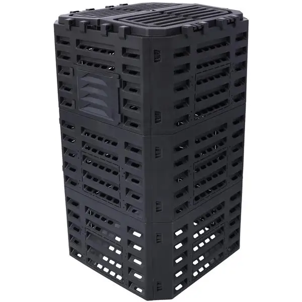 Garden Composter Bin Made from Recycled Plastic – 132 Gallons (500Liter) Large Compost Bin - Create Fertile Soil with Easy Assembly, Lightweight, Aerating Outdoor Compost Box view 6