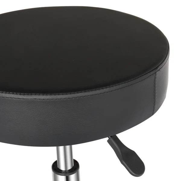 Round Stool Plastic Arch Feet Rotation Bar Stool Black view 6