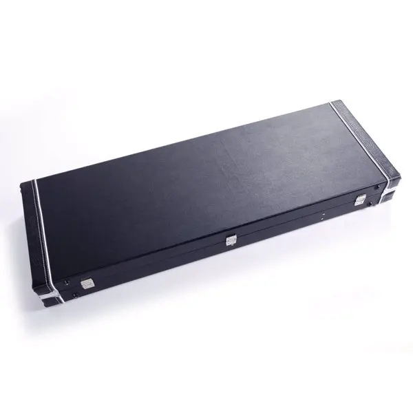 ST High Grade Electric Guitar Square Hard Case Microgroove Flat Black view 5