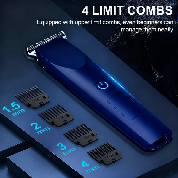 Men Pro Electric Hair Clippers Beard Trimmer Cutting Barber Shaving Machine Blue view 5