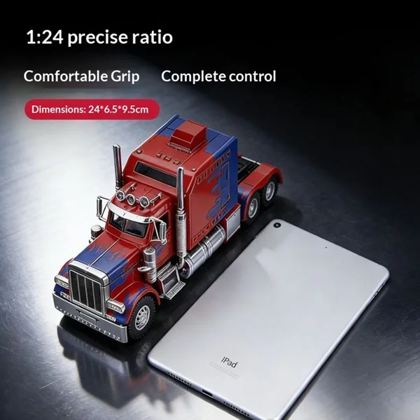 Semi Truck Toys for Boy Heavy Trucks,Metal Diecast Trucks Model Pull Back Cars with Light and Sound,Truck and Trailer Toys for Boys,Toy Trucks for Boys Age 4-8 view 5