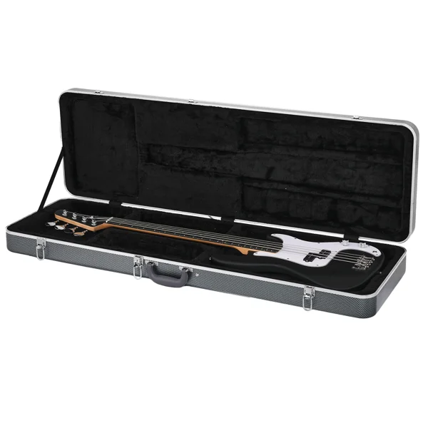 High Grade Electric Bass Guitar ABS Molded Hard Case Grayish Blue view 3