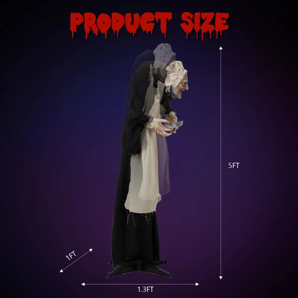 5 FT Maid Halloween Standing Decoration view 2