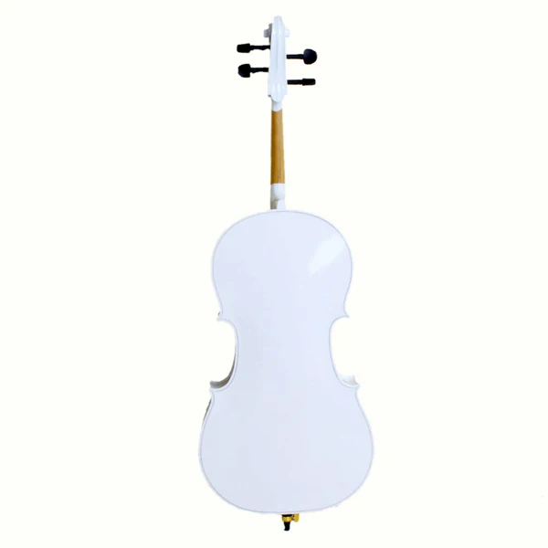4/4 Wood Cello Bag Bow Rosin Bridge White view 3