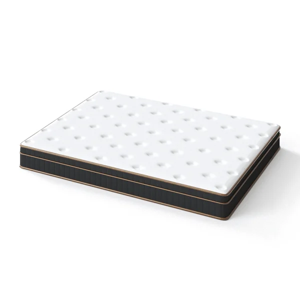 12 Inch Full Mattress, Innerspring Mattress with Black Gold Trim & White Cover - Medium Firm Support, Cooling Breathable Design for Bedroom, Guest Room & Family Use view 2