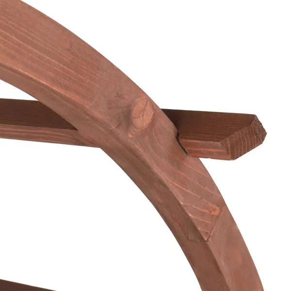 6.8FT Wooden Arch with Bench for 2 People, Garden Arbor Trellis for Climbing Plant, Outdoor Garden Lawn Backyard Patio Decor, Dark Brown view 6