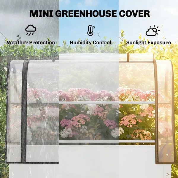 Garden Bed with Mini Greenhouse view 5
