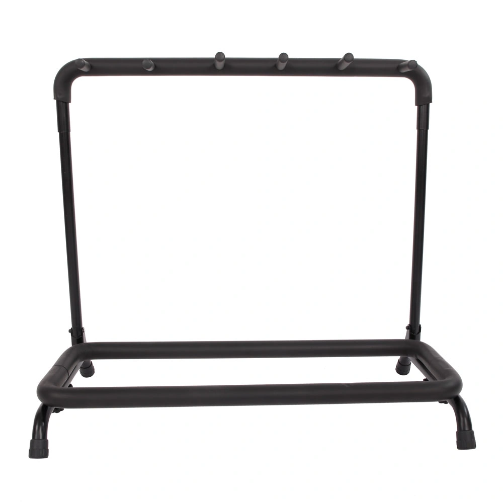 5-Slot Guitar Holder Rack Stand, Wall Mount, Black view 2