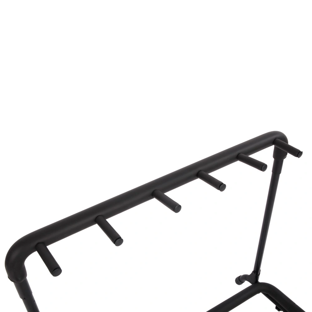 5-Slot Guitar Holder Rack Stand, Wall Mount, Black view 3