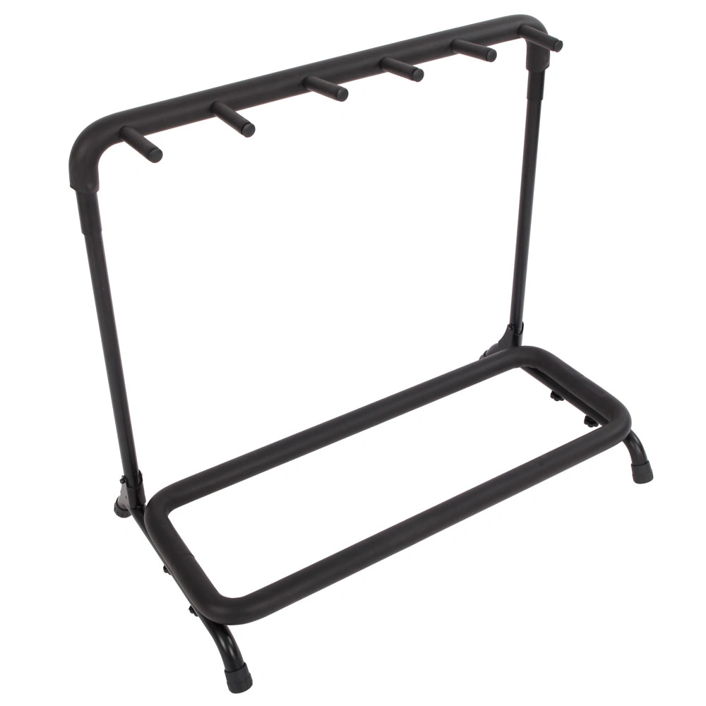 5-Slot Guitar Holder Rack Stand, Wall Mount, Black view 5