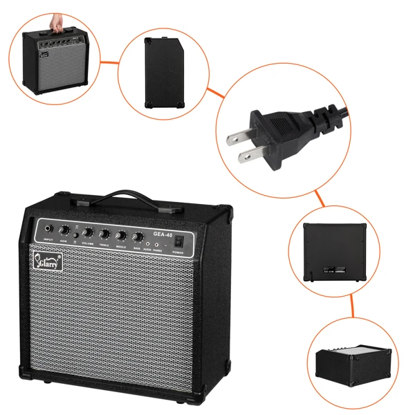 40W GEA-40 Electric Guitar Amplifier Black view 2