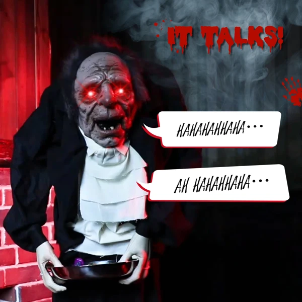 5ft Male servant Halloween Standing Decoration view 3
