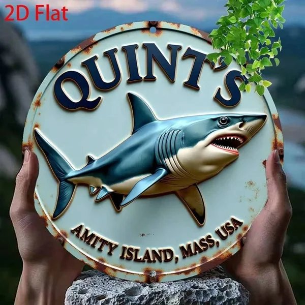 CIFbuy Jaws Movie Amity Island Shark Metal Sign Vintage Retro Tin Sign Wall Decor for Man Cave 12x8 Inches view 4