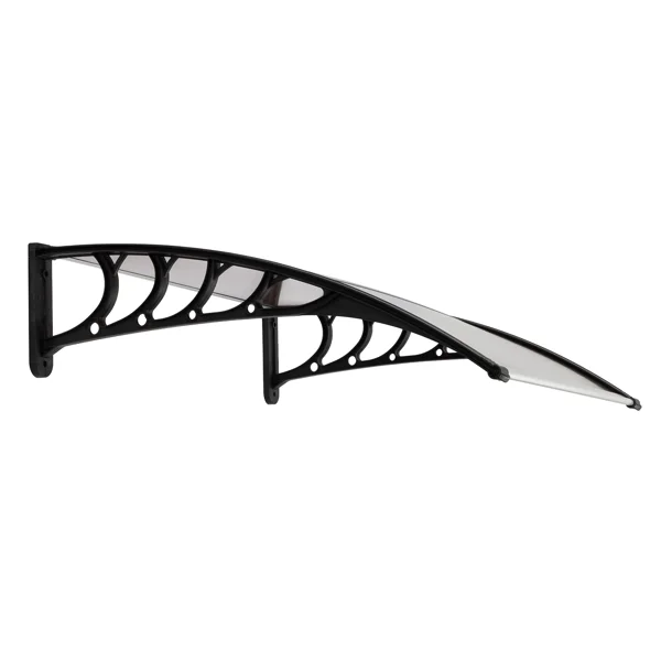 40*38in Household Application Door & Window Rain Cover Eaves Brown Board & Black Holder view 3