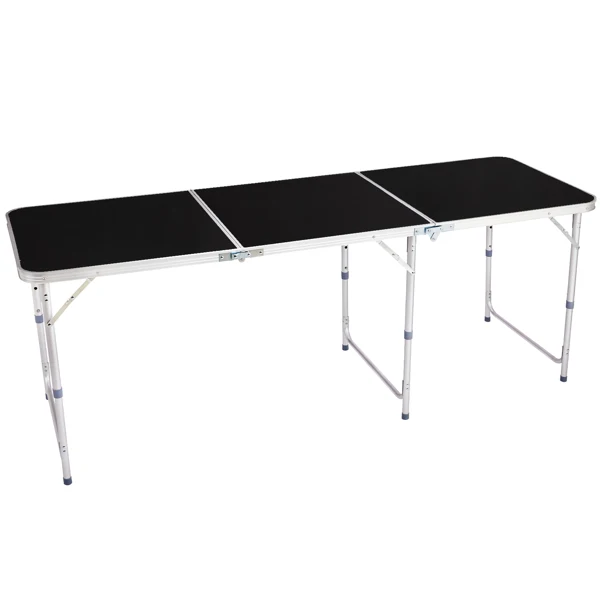 6ft Aluminum Alloy Folding Table black view 4
