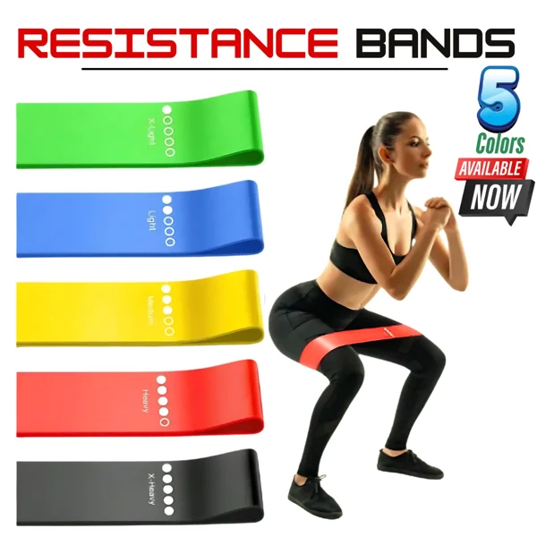 Set of 5 Resistance Exercise Loop Bands Fitness Yoga Resistance Band TPE Colorful (US Logistics only For USPS.TK/TMEU only For self-pickup) view 3