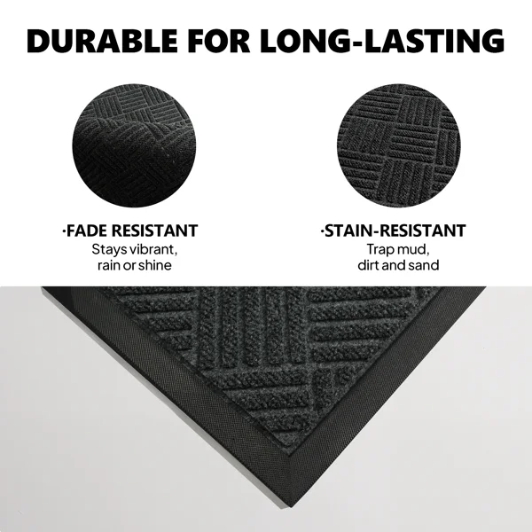 1PC Diagonal Grid Composite Rubber Mat, Gray, 60x90x0.7cm, Kitchen & Home Anti-Fatigue Floor Mat view 2