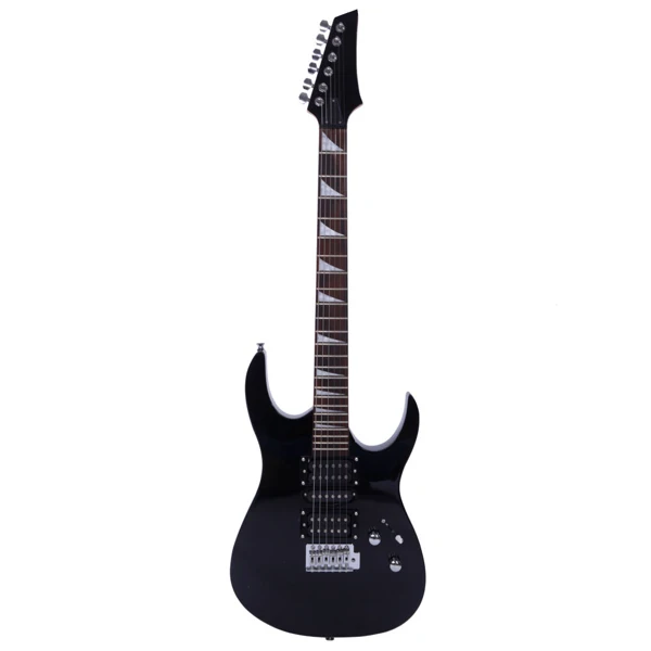 Novice Entry Level 170 Electric Guitar HSH Pickup Bag Strap Paddle Rocker Cable Wrench Tool Black view 3