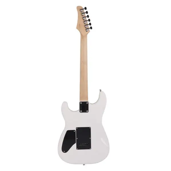 Lightning Style Electric Guitar with Power Cord/Strap/Bag/Plectrums Black & White view 4