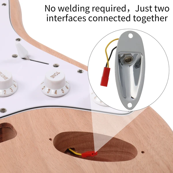 DIY 6 String ST Style Electric Guitar Kits with Mahogany Body, Maple Neck and Accessories view 6