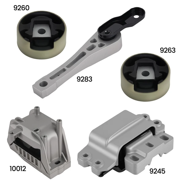 Complete Engine Mount Set fit for Volkswagen Jetta Rabbit L5 2.5L Manual Auto Trans view 6