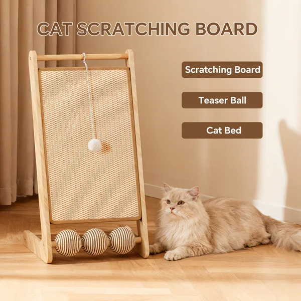 L-shaped sisal cat scratching board (with hanging ball) - scratching, tapping, and pouncing, one base meets the three major instincts of cats