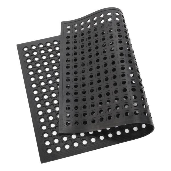 Bar Kitchen Industrial Multi-functional Anti-fatigue Drainage Rubber Non-slip Hexagonal Mat 60*90cm view 6