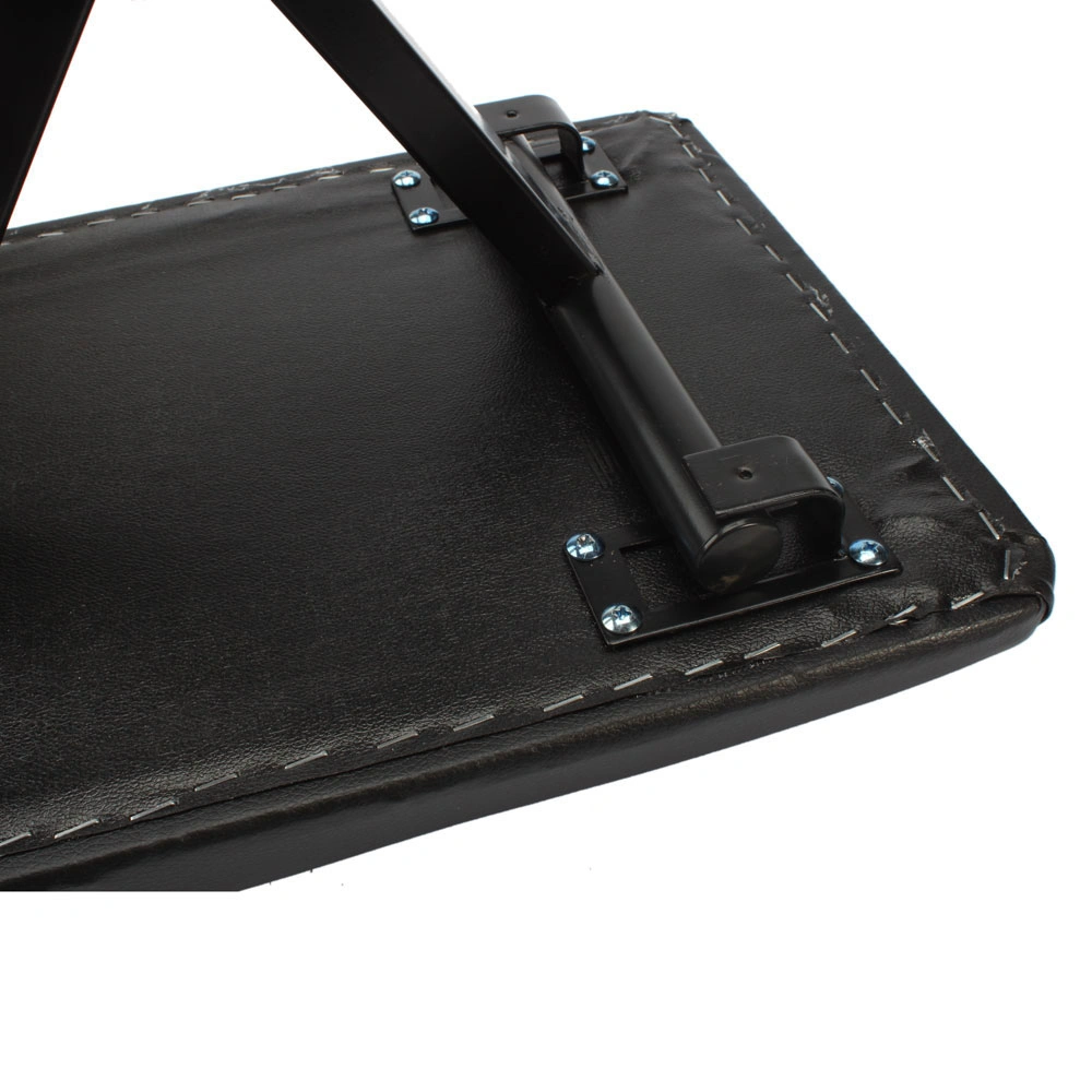 Adjustable Folding Piano Bench Stool Seat, Black Height-Adjustable Keyboard Stool for Music Practice view 5