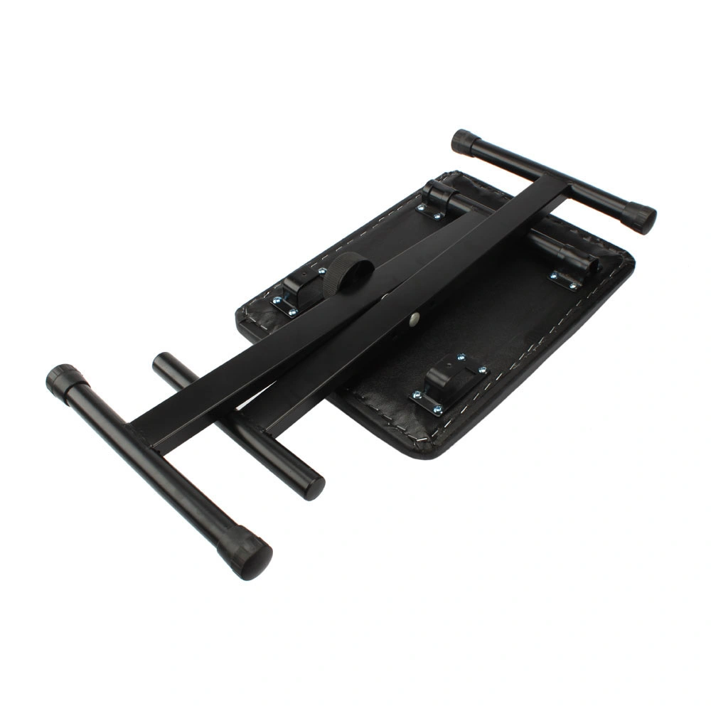 Adjustable Folding Piano Bench Stool Seat, Black Height-Adjustable Keyboard Stool for Music Practice view 8