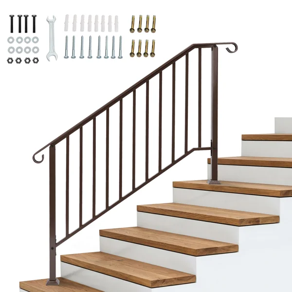 Outdoor 4 Level Iron Handrail Copper view 5