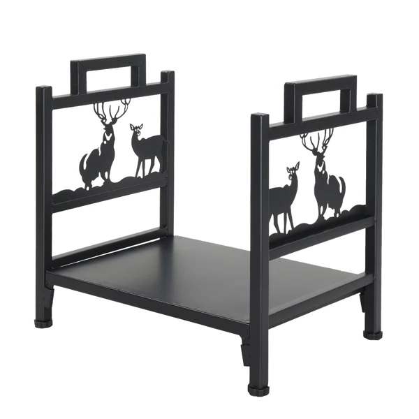 Single Layer Firewood Holder With Animal Pattern view 2