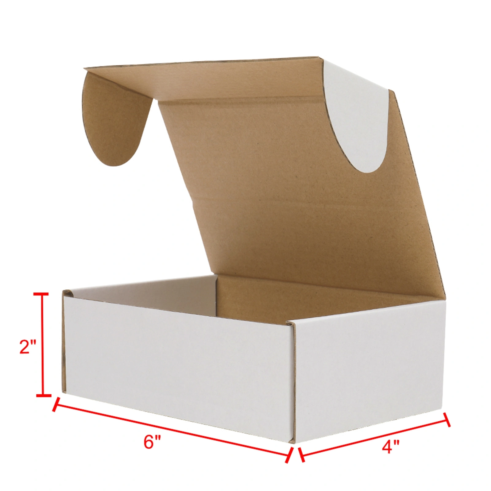 50pcs Corrugated Shipping Boxes 6x4x2 Inch, White Outside Yellow Inside, 15.2 x 10 x 5 cm Cardboard Mailer Packing Boxes