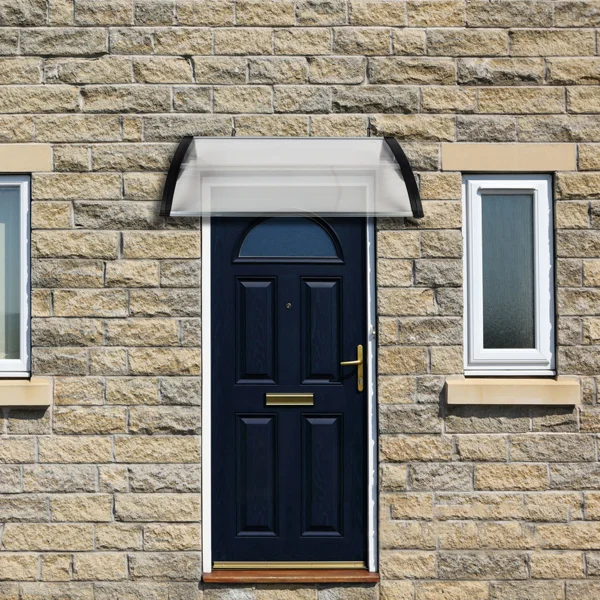 HT-100 x 80 Household Application Door & Window Rain Cover Eaves Canopy White & Black Bracket