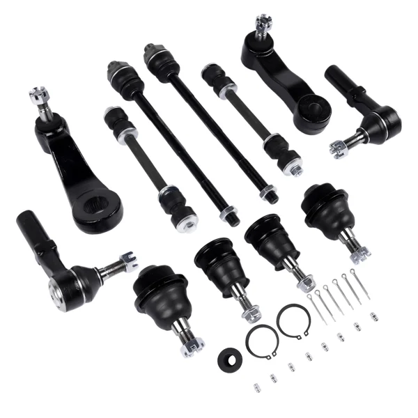 12Pcs Front Ball Joints Tie Rods Sway Bars Kit Fit for Chevy Silverado GMC Sierra 1500HD 2500 2500HD 3500 3500HD 2001-2010 K80631 K6654 K6535 ES3488 ES3609 view 2