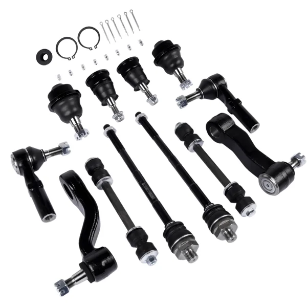 12Pcs Front Ball Joints Tie Rods Sway Bars Kit Fit for Chevy Silverado GMC Sierra 1500HD 2500 2500HD 3500 3500HD 2001-2010 K80631 K6654 K6535 ES3488 ES3609 view 3
