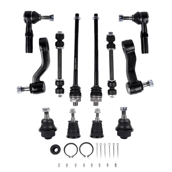 12Pcs Front Ball Joints Tie Rods Sway Bars Kit Fit for Chevy Silverado GMC Sierra 1500HD 2500 2500HD 3500 3500HD 2001-2010 K80631 K6654 K6535 ES3488 ES3609 view 4