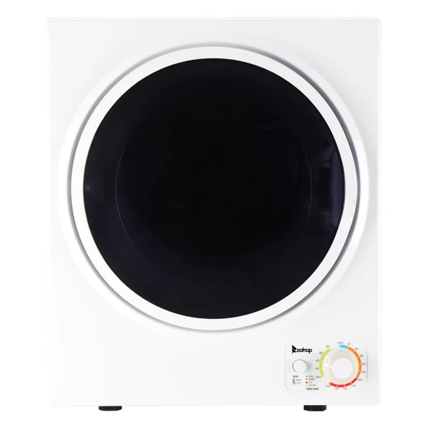 GYM25-78 Compact Portable Household clothes Dryer 1.6cuft with Stainless Steel Drum Black and White 120V MECHANICAL Control ETL Certification view 3