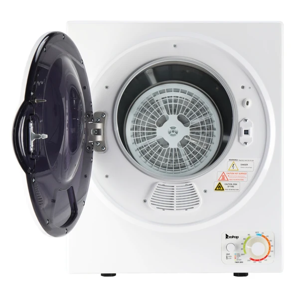 GYM25-78 Compact Portable Household clothes Dryer 1.6cuft with Stainless Steel Drum Black and White 120V MECHANICAL Control ETL Certification view 6