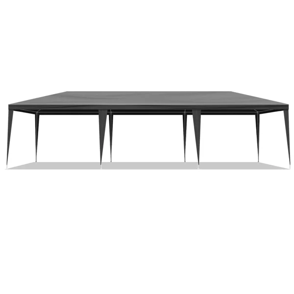 10'x30' Outdoor Party Tent with 8 Removable Sidewalls, Waterproof Canopy Patio Wedding Gazebo Black view 2