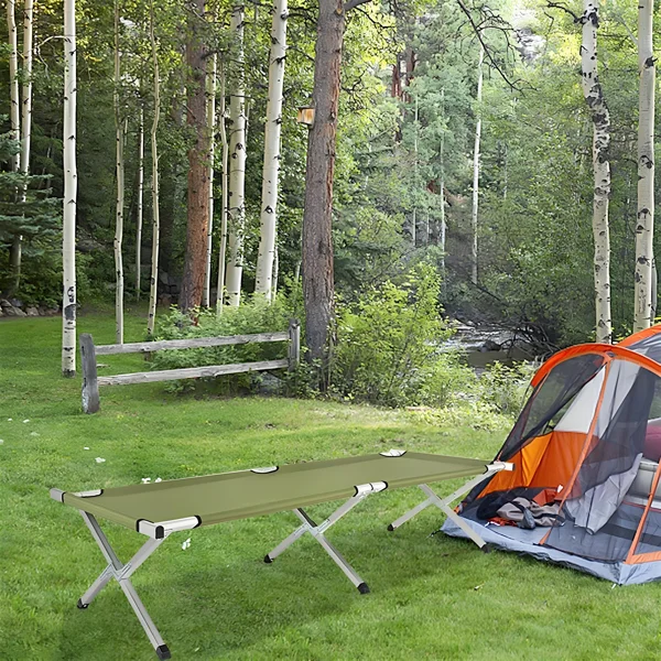 Portable Folding Camping Cot with Carrying Bag Army (Green) view 6