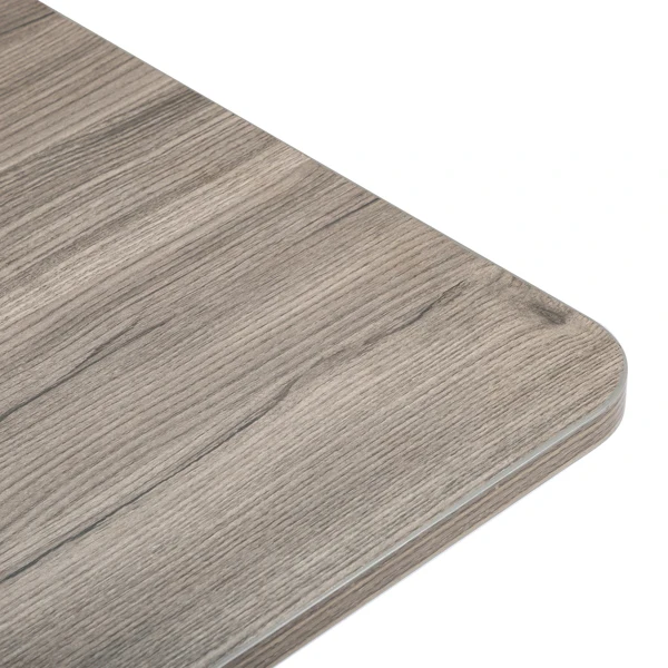 Grey Oak P2 15MM Particle Board with Melamine Coating Adjustable Computer Desk with 3 USB + 2 AC Outlets view 4