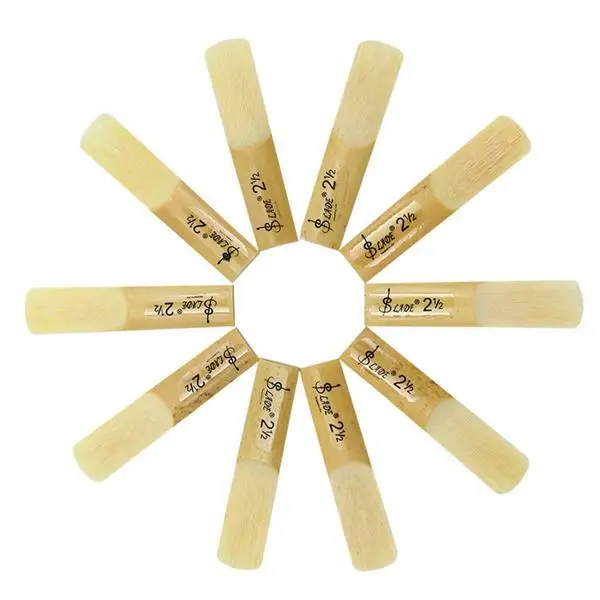 10pcs LADE E-Flat Alto Saxophone Reed with Transparent Case Strength 2.5 view 3