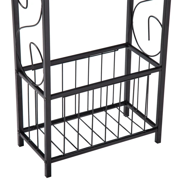 (37 x 20 x 55)cm Multifunctional Bathroom Table / Interior Side Table Tissue Magazine Rack Dark Brown view 5