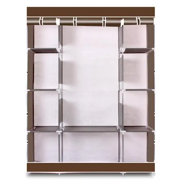 4-Layer 10 Lattices Non-Woven Fabric Wardrobe Coffee view 6