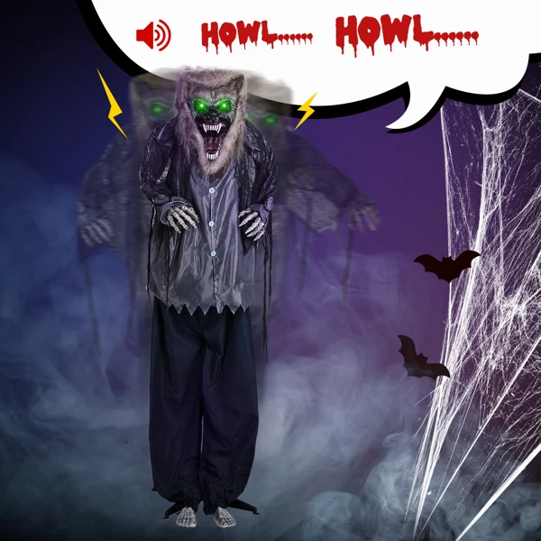 6.9ft Werewolf Outdoor Halloween Decorations view 5