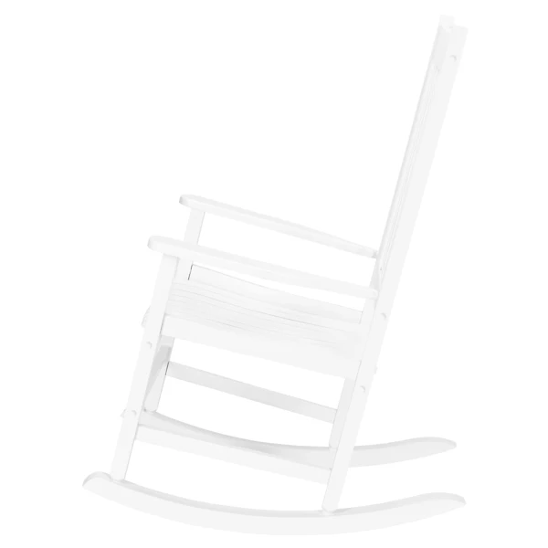 68.5*86*115CM Square Wooden Rocking Chair White view 4
