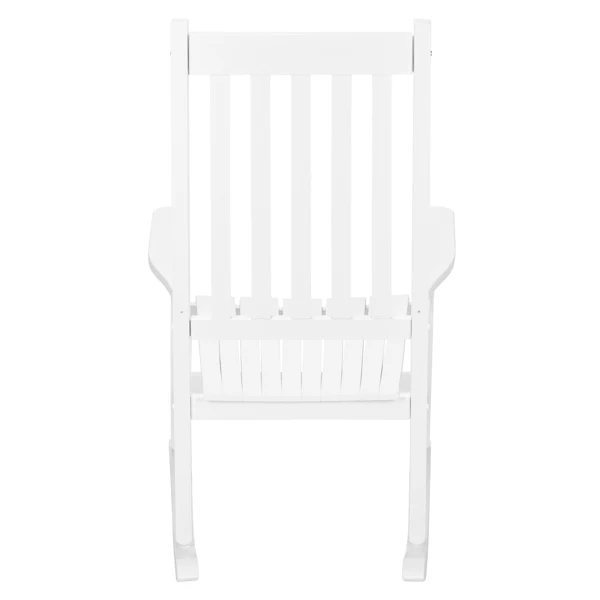 68.5*86*115CM Square Wooden Rocking Chair White view 5