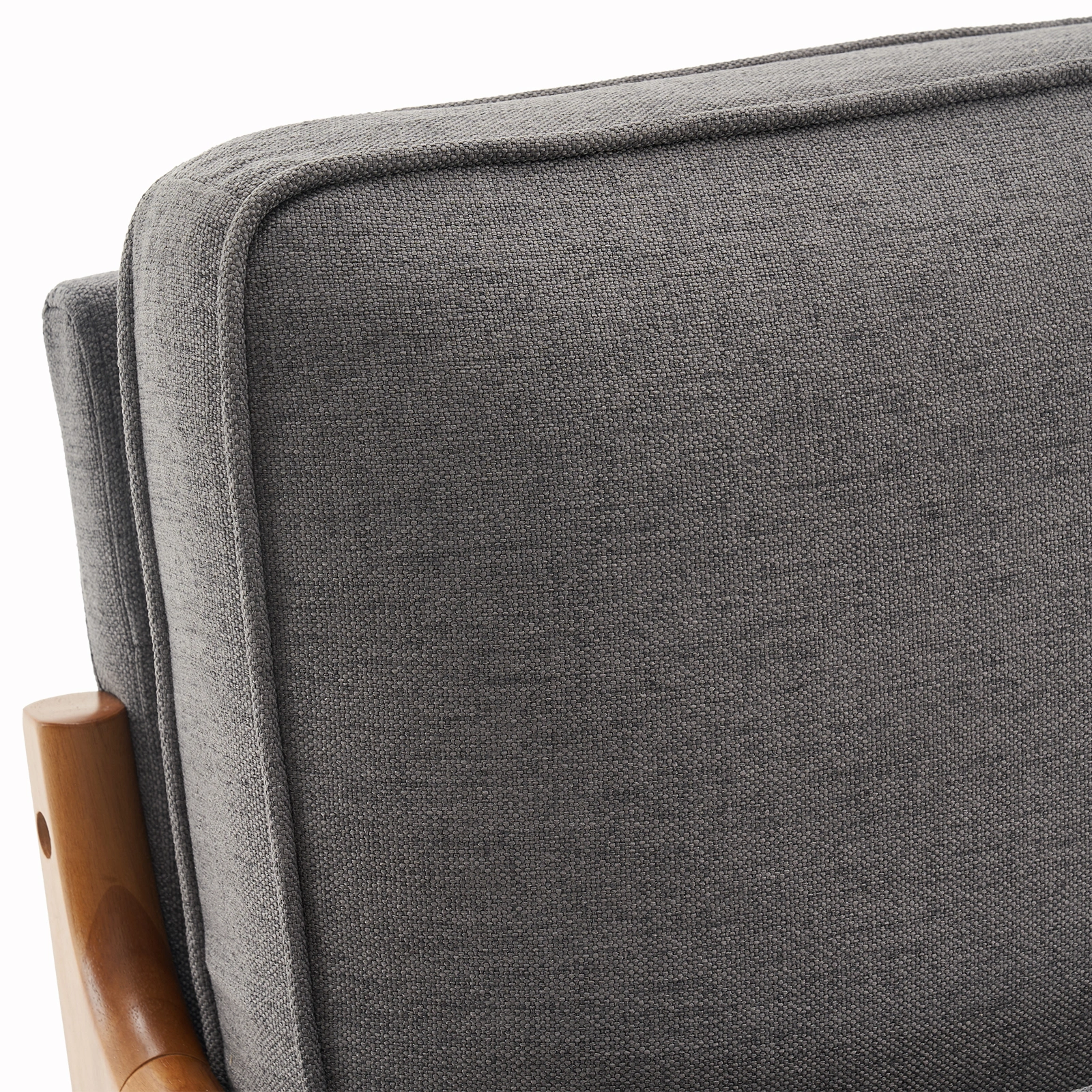 Dark Grey Oak Armrest Upholstered Single Lounge Chair, Indoor Accent Chair view 15
